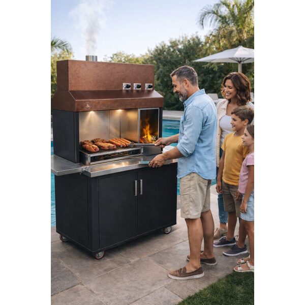 griglia-barbecue-semiprofessionale-uso-domestico-privato-famiglia-piscina-motore