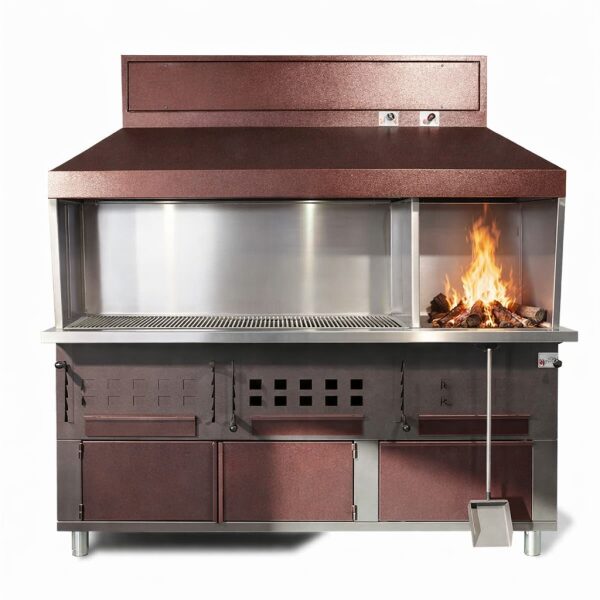 Griglia professionale 2 metri full optionals per ristorante e braceria steakhouse